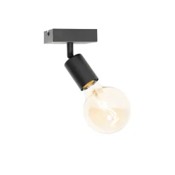 QAZQA Moderner Deckenspot schwarz quadratisch - Facil