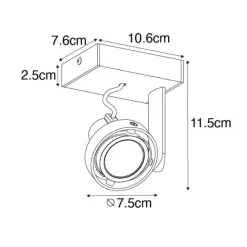 QAZQA Moderner Deckenspot weiß dreh- und kippbar GU10 50mm - Master
