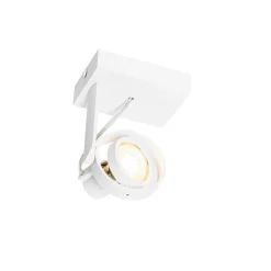 QAZQA Moderner Deckenspot weiß dreh- und kippbar GU10 50mm - Master