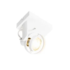 QAZQA Moderner Deckenspot weiß dreh- und kippbar GU10 50mm - Master