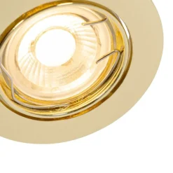 QAZQA Moderner Einbaustrahler Messing 35 mm schwenkbar - Edu