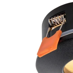 QAZQA Moderner Einbaustrahler schwarz GU10 50mm IP44 - Gap