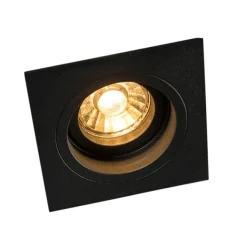 QAZQA Moderner Einbaustrahler schwarz 9,3 cm drehbar und kippbar - Chuck