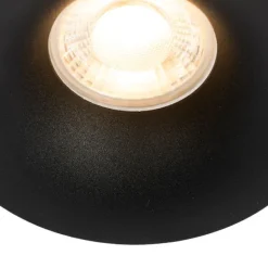 QAZQA Moderner Einbaustrahler Schwarz GU10 50mm - Gijs