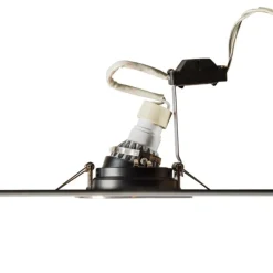 QAZQA Moderner Einbaustrahler Stahl mit Schwarz drehbar und neigbar - Rondoo