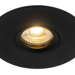 QAZQA Moderner Einbaustrahler schwarz GU10 50mm - Buco