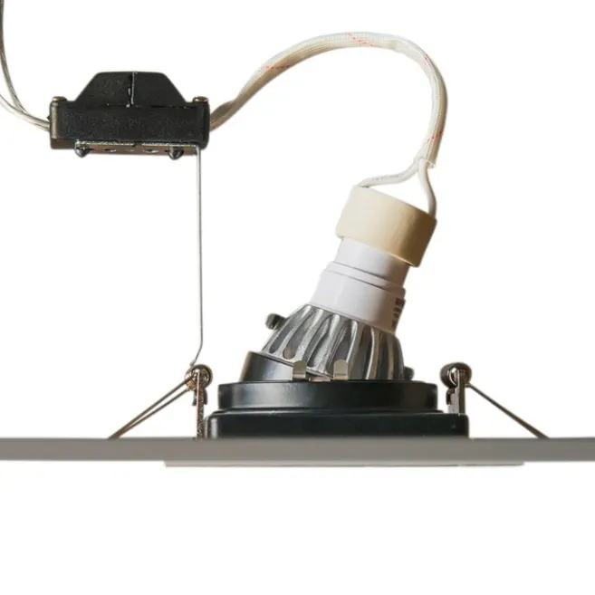 QAZQA Moderner Einbaustrahler Stahl mit Schwarz Dreh- und Schwenkbar - Carree