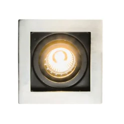 QAZQA Moderner Einbaustrahler Stahl mit Schwarz Dreh- und Schwenkbar - Carree