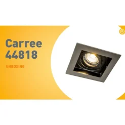 QAZQA Moderner Einbaustrahler Stahl mit Schwarz Dreh- und Schwenkbar - Carree