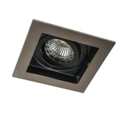 QAZQA Moderner Einbaustrahler Stahl mit Schwarz Dreh- und Schwenkbar - Carree