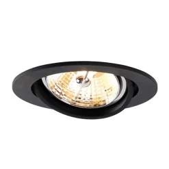 QAZQA Moderner Einbaustrahler schwarz schwenkbar AR70 - Cisco