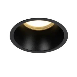 QAZQA Moderner Einbaustrahler schwarz AR70 IP44 - Abt