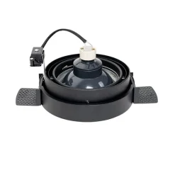 QAZQA Moderner Einbaustrahler schwarz GU10 AR111 rund randlos - Oneon