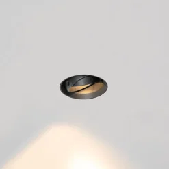 QAZQA Moderner Einbaustrahler schwarz GU10 AR111 rund randlos - Oneon