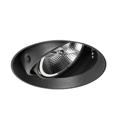 QAZQA Moderner Einbaustrahler schwarz GU10 AR111 rund randlos - Oneon