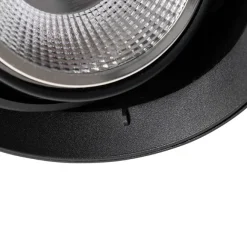 QAZQA Moderner Einbaustrahler schwarz GU10 AR111 rund randlos - Oneon