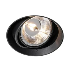 QAZQA Moderner Einbaustrahler schwarz GU10 AR111 rund randlos - Oneon