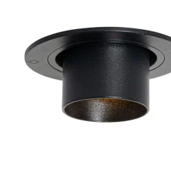 QAZQA Moderner Einbaustrahler schwarz GU10 35 mm rund schwenkbar - Installa