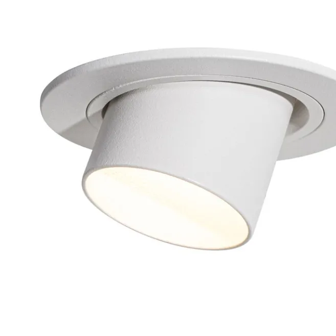 QAZQA Moderner Einbaustrahler weiß GU10 35 mm rund schwenkbar - Installa