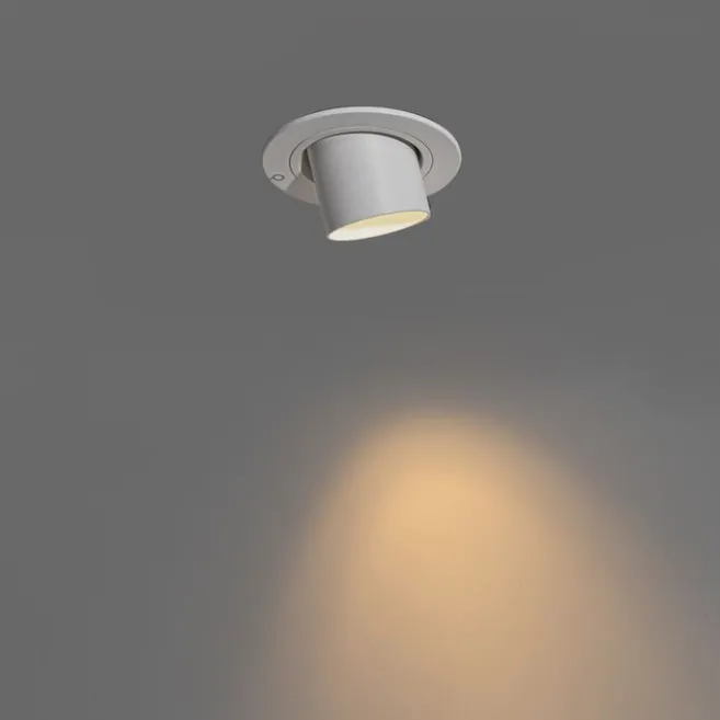 QAZQA Moderner Einbaustrahler weiß GU10 35 mm rund schwenkbar - Installa