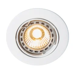 QAZQA Moderner Einbaustrahler weiß neigbar GU10 50mm - Edu