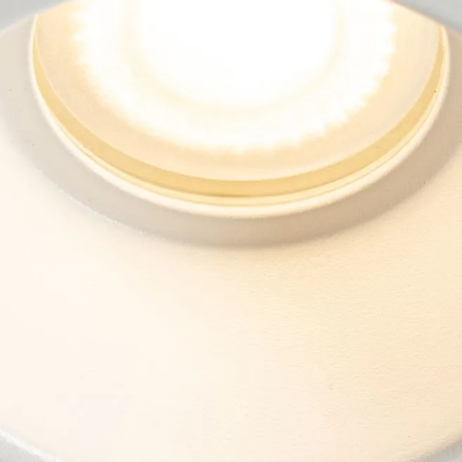 QAZQA Moderner Einbaustrahler Weiß GU10 50mm IP44 - Dept