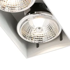 Kinder QAZQA Moderner Einbaustrahler weiß GU10 AR70 randlos 2-flammig - Oneon