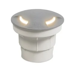 QAZQA Moderner Outdoor Bodenstrahler grau mit Deckel inkl. LED IP67 - Ceci