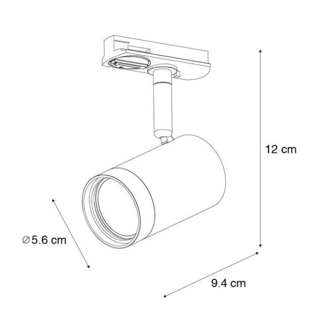 QAZQA Moderner 1-Phasen-Schienenstrahler dunkelbronze - Jeana