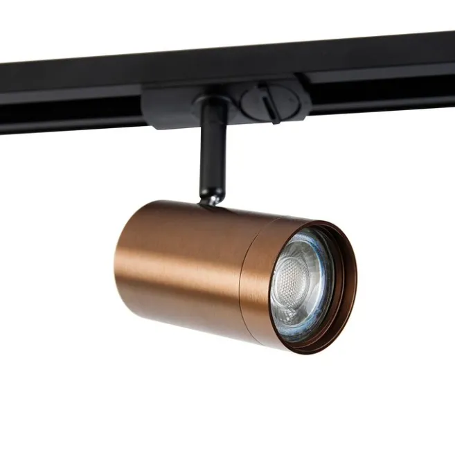 QAZQA Moderner 1-Phasen-Schienenstrahler dunkelbronze - Jeana