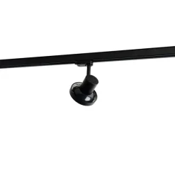 QAZQA Professional Moderner Schienenstrahler schwarz für 3-Phasen-Schienensystem GU10 111 mm - 3-Phasen Jeany