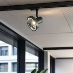 QAZQA Professional Moderner Schienenstrahler schwarz für 3-Phasen-Schienensystem GU10 111 mm - 3-Phasen Jeany