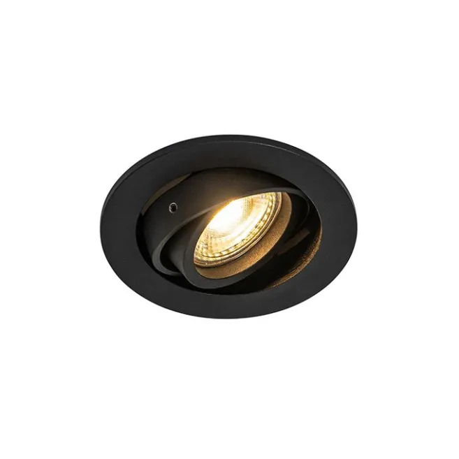 QAZQA Moderner schwarzer Einbauplatz - Club