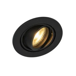 QAZQA Moderner schwarzer Einbauplatz - Club