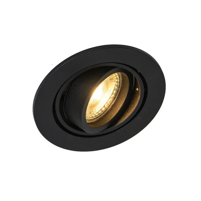 QAZQA Moderner schwarzer Einbauplatz - Club