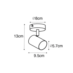 QAZQA Moderner Spot Messing verstellbar - Jeana