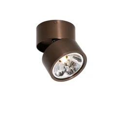 QAZQA Moderner Strahler dunkelbronze rund verstellbar - Go Nine