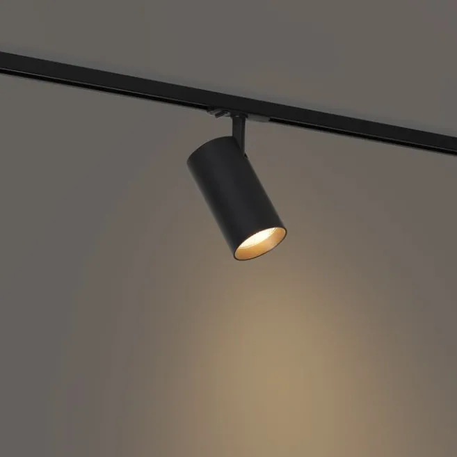 QAZQA Professional Moderner Strahler schwarz für 1-Phasen-Schienensystem - Iconic Mark