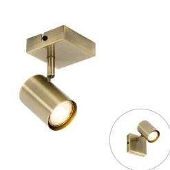 QAZQA Moderner verstellbarer quadratischer Spot aus Bronze – Jeana