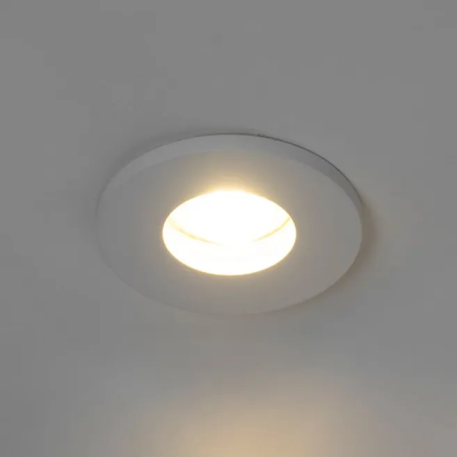 QAZQA Modernes Bad Einbau Spot weiß IP54 - Schuppen