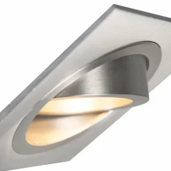 QAZQA Modernes Einbaustrahler Stahl Kippbar GU10 50mm - Lock 1