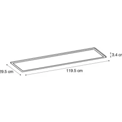 Shada Modernes LED-Einbaupanel weiß 119,5 cm inkl. LED - Fons