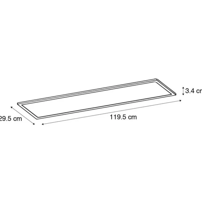 Shada Modernes LED-Einbaupanel weiß 119,5 cm inkl. LED - Fons