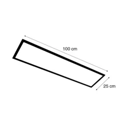 Briloner Modernes LED-Panel schwarz 100 cm inkl. LED Dim to Warm - Armstrong