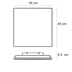 Briloner Modernes LED-Panel weiß 45x45 cm inkl. LED Dim to Warm - Appie