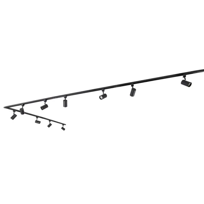 Kinder QAZQA Modernes 1-Phasen-Schienensystem mit 10 Spots schwarz - Jeana
