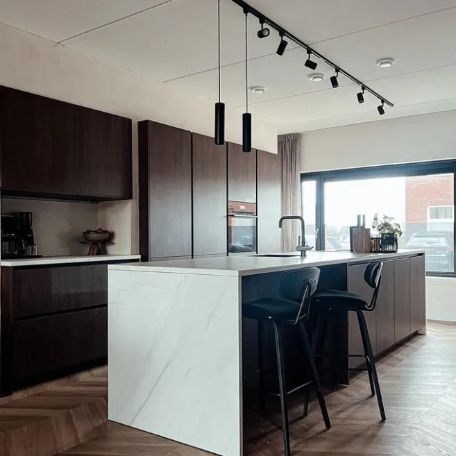 Kinder QAZQA Modernes 1-Phasen-Schienensystem mit 10 Spots schwarz - Jeana