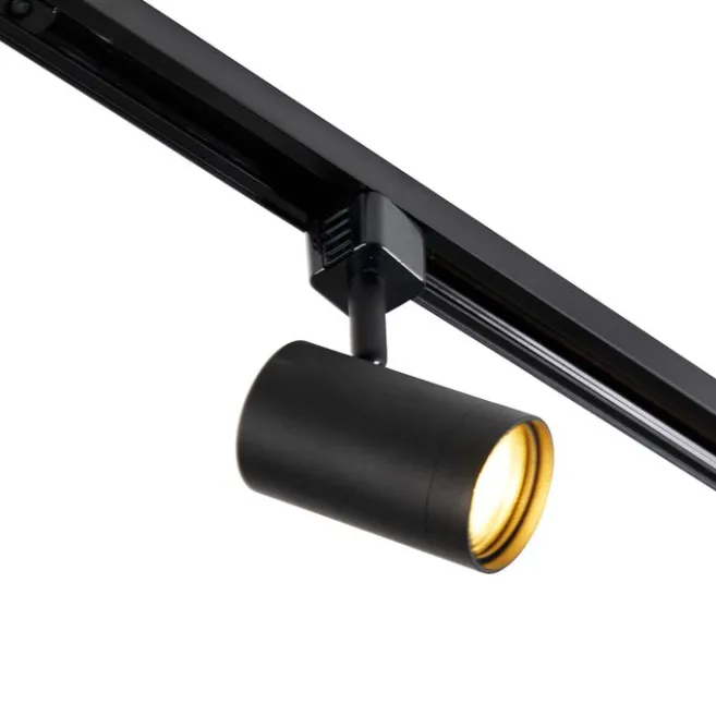 Kinder QAZQA Modernes 1-Phasen-Schienensystem mit 10 Spots schwarz - Jeana