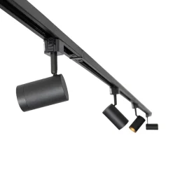 Kinder QAZQA Modernes 1-Phasen-Schienensystem mit 14 Spots schwarz - Jeana