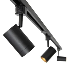 Kinder QAZQA Modernes 1-Phasen-Schienensystem mit 14 Spots schwarz - Jeana